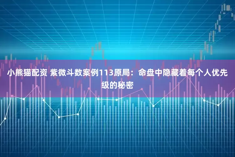 小熊猫配资 紫微斗数案例113原局：命盘中隐藏着每个人优先级的秘密